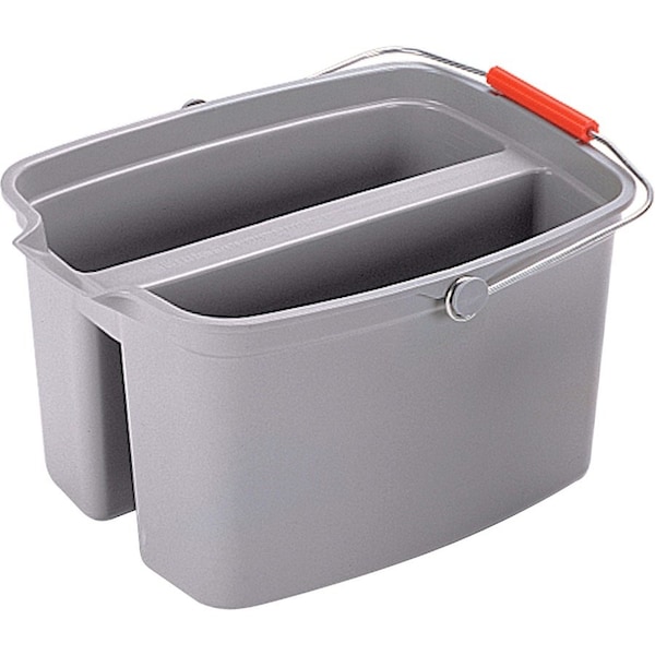 Cubo Rubermaid Comercial Doble de 19 QT, 10" H, Gris, Plástico - RCP262888GYCT
