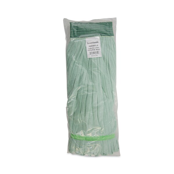 Trapo húmedo de bucle de microfibra Boardwalk 5, verde, paquete de 12 - BWKMWTLGCT