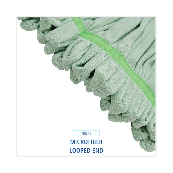 Trapo húmedo de bucle de microfibra Boardwalk 5, verde, paquete de 12 - BWKMWTLGCT