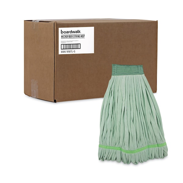 Trapo húmedo de bucle de microfibra Boardwalk 5, verde, paquete de 12 - BWKMWTLGCT