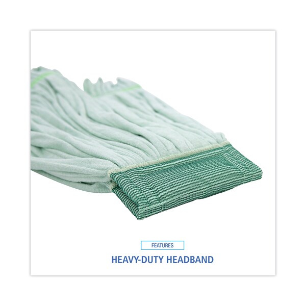Trapo húmedo de bucle de microfibra Boardwalk 5, verde, paquete de 12 - BWKMWTLGCT