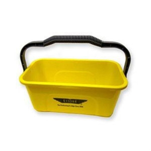 Cubo rectangular de plástico amarillo de 3 galones de productos Ettore - ET571742