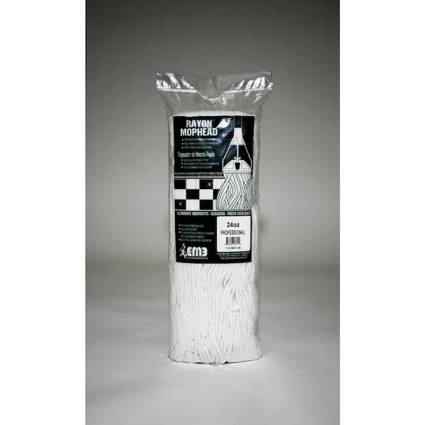 Trapo y Escobas Elite Trapo y Escobas 24 oz Recambio de trapeador de rayón 1 paq - 112-RAY-24