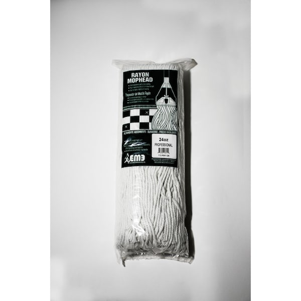 Trapo y Escobas Elite Trapo y Escobas 24 oz Recambio de trapeador de rayón 1 paq - 112-RAY-24