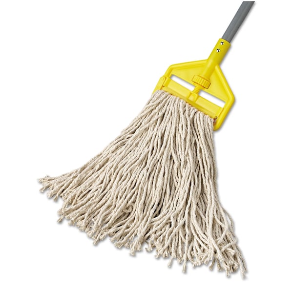 Trapo Húmedo de Algodón Blanco Rubbermaid Commercial de 1 pulgada, Corte de Extremo, Paquete de 12, FGF11600WH00 - FGF11600WH00