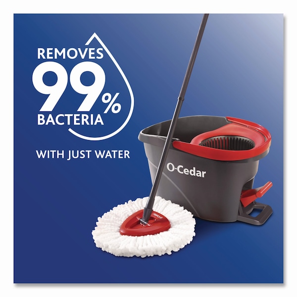 Recambio para trapeador giratorio O-Cedar EZWring Spin Mop, Microfibra patentada, Tamaño personalizado para sistemas de trapeador EZ Wring, Blanco, 8 piezas - 172385CT