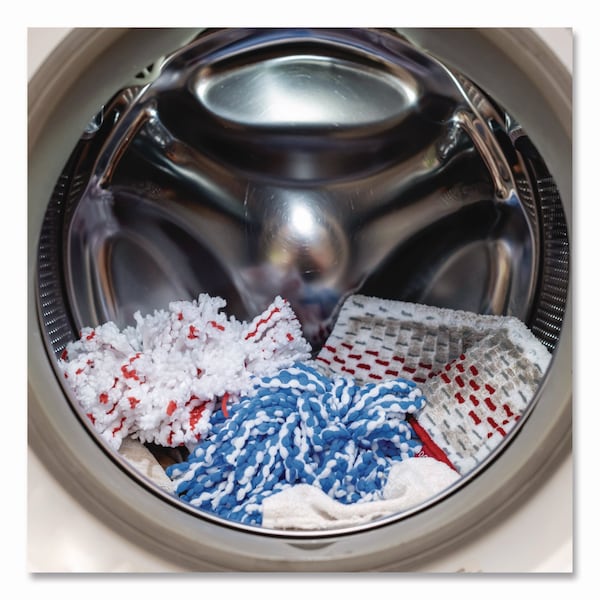 Recambio para trapeador giratorio O-Cedar EZWring Spin Mop, Microfibra patentada, Tamaño personalizado para sistemas de trapeador EZ Wring, Blanco, 8 piezas - 172385CT