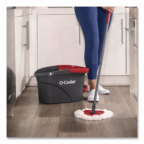 Recambio para trapeador giratorio O-Cedar EZWring Spin Mop, Microfibra patentada, Tamaño personalizado para sistemas de trapeador EZ Wring, Blanco, 8 piezas - 172385CT