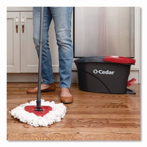 Recambio para trapeador giratorio O-Cedar EZWring Spin Mop, Microfibra patentada, Tamaño personalizado para sistemas de trapeador EZ Wring, Blanco, 8 piezas - 172385CT