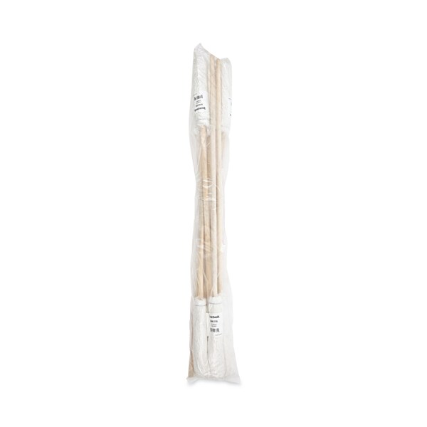 Trapos para trapeador de mango/tabla Boardwalk, cabeza de rayón blanco #12, mango de madera natural de 48", paquete de 6 - BWK112R