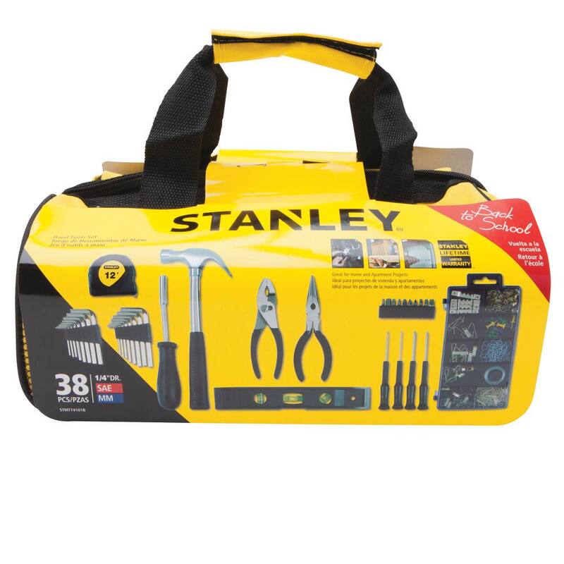 Set de herramientas para propietarios de viviendas Stanley (38 piezas) con bolsa - STMT74101