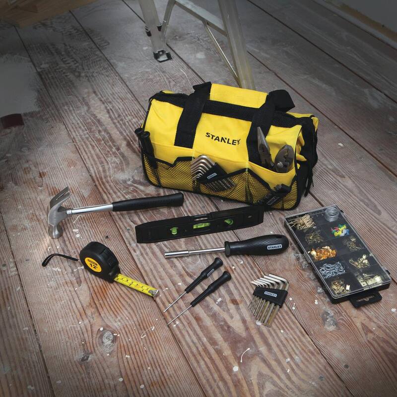 Set de herramientas para propietarios de viviendas Stanley (38 piezas) con bolsa - STMT74101