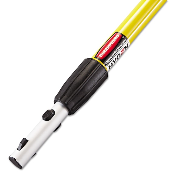 Palo de extensión Rubbermaid Commercial de 72 pulgadas, conexión rápida Quick Connect, amarillo/negro - FGQ75500YL00