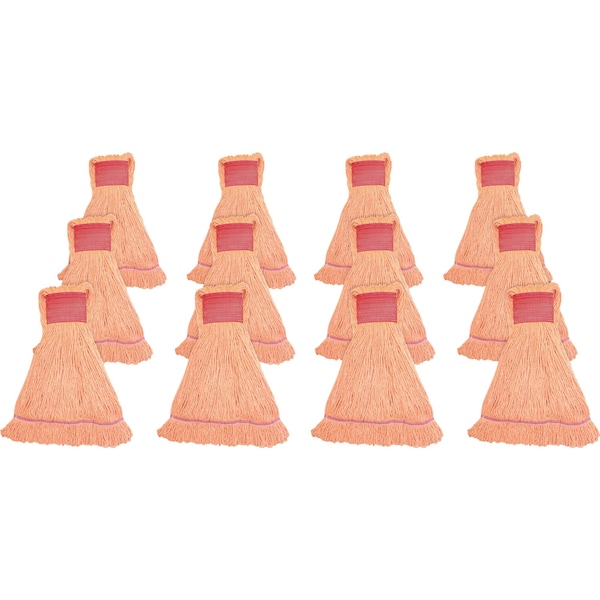 Cabeza de trapeador grande Genuine Joe, naranja, mezclada, paquete de 12, GJOLOR5BCT - GJOLOR5BCT