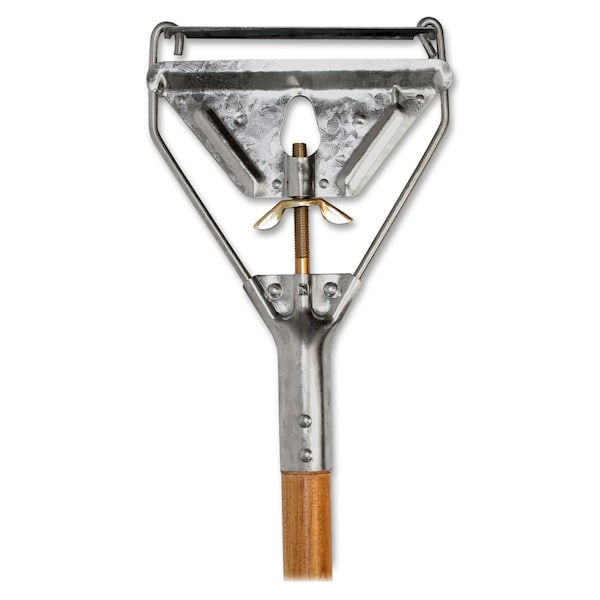 Mango para trapeador Genuine Joe, Conexión Deslizable, Natural, Metal - GJO80260