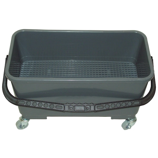 Cubeta con ruedas Golden Star de 6 galones, color gris - MBU16GWT