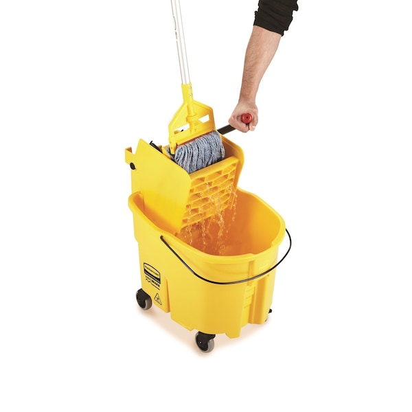 Cubo para trapear Rubbermaid Commercial, amarillo, de polipropileno - 1887305