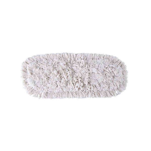 Trapo para polvo Rubbermaid Commercial 24 pulgadas, Conexión Deslizante, Extremo Cortado, Blanco, Algodón, FGK15300WH00 - FGK15300WH00