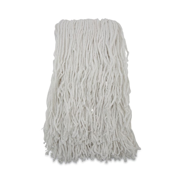 Mopa húmeda de extremo cortado Boardwalk 1.25 in, blanca, de rayón, paquete de 12, Modelo BWKRM03024S - BWKRM03024S