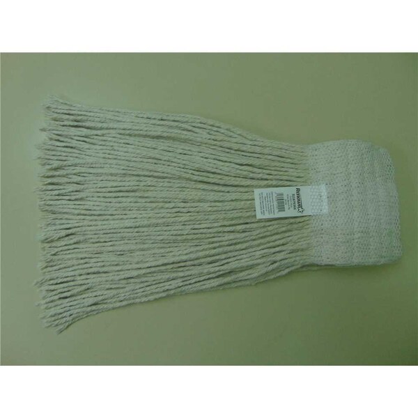 Cabeza de trapeador de algodón natural de 20 oz., 4 capas, 5 pulgadas de ancho con banda para cabeza, Renown, paquete de 6 - CM-21020HP