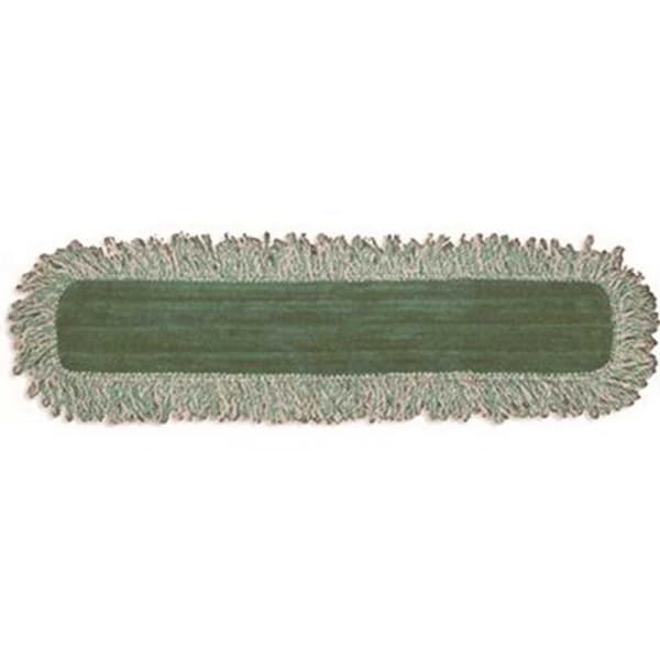 Trapo de polvo de microfibra verde Renown de 24 pulgadas con flecos, paquete de 3 - MPFG324