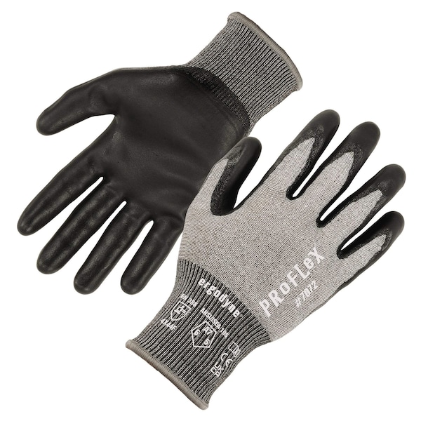 ProFlex por Ergodyne ANSI A7 Guantes recubiertos de nitrilo CR, color gris, talla M - 7072