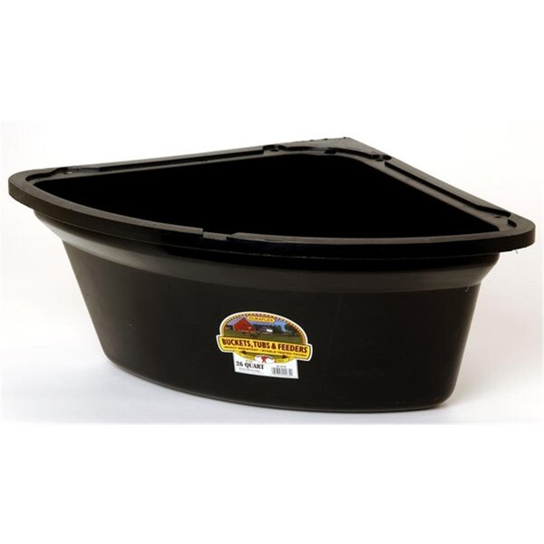 Miller Mfg Miller Manufacturing 405006107 PCF6 Comedero de Esquina de 26 qt.; Negro - 405006107