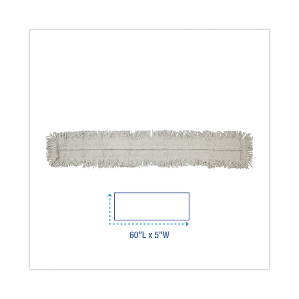 Trapo para polvo de algodón blanco Boardwalk Cut-End, paquete de 12 - BWK1660CT