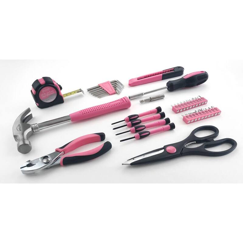 Juego de herramientas generales Apollo en color rosa (39 piezas) - DT9706P