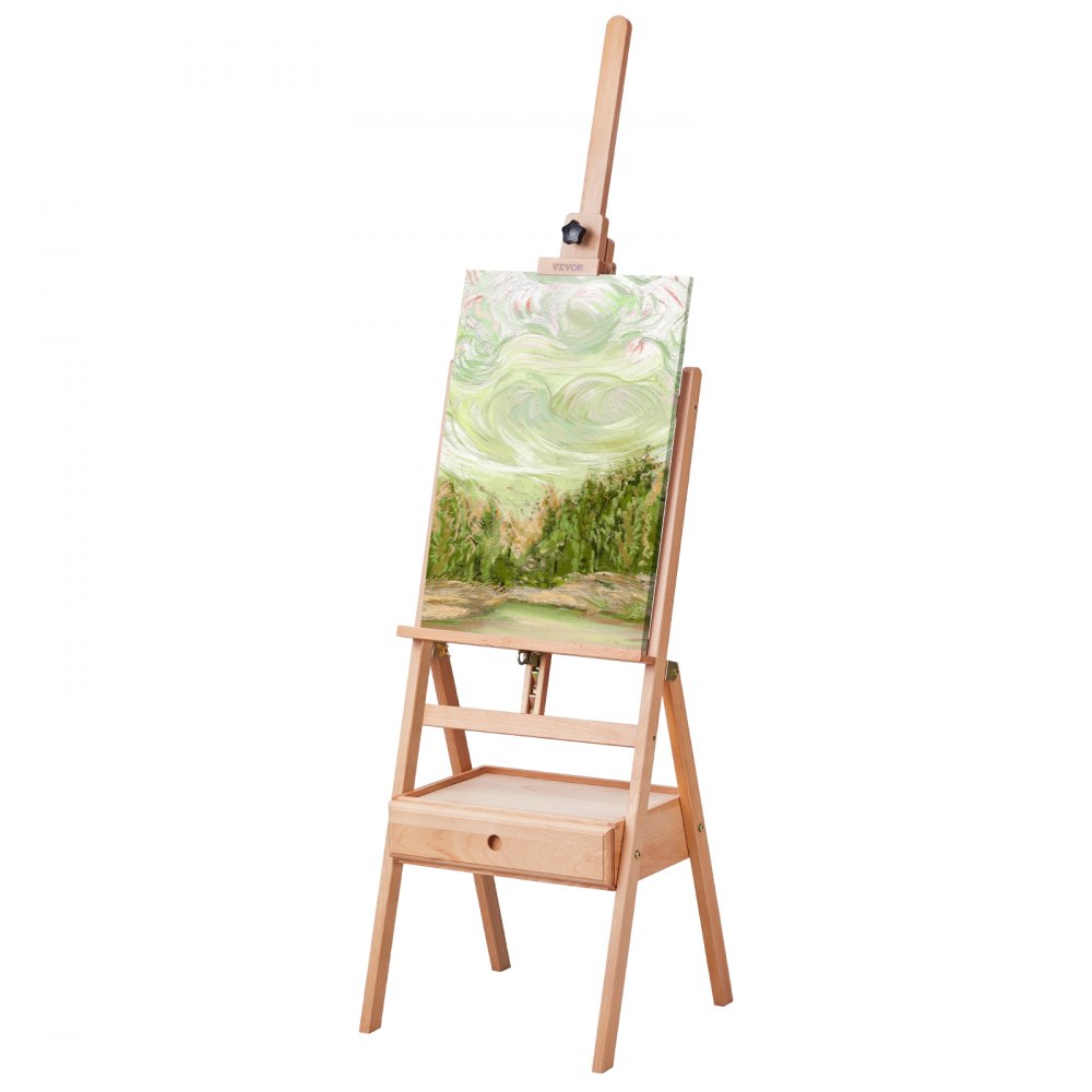 VEVOR Studio H-Frame Easel Holds Canvas Art up to 36" Beechwood Artists Easel - ZJSHJ80100CM729X4V0