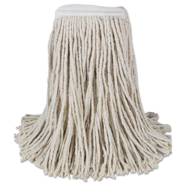 Cabeza de trapeador de algodón de 4 capas con corte en Pinpoint No.16 - Blanco - 1.25 pulgadas - 12 por caja - PI2958984