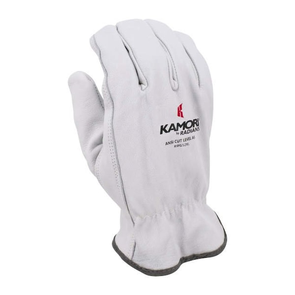 Guantes de piel Radians Kamori con forro de aramida, corte A4, 1 par, blanco, S - RWG52S