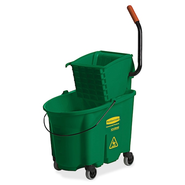 Cubeta y exprimidor Rubbermaid Commercial Side Press para trapeador, color verde - RCP758888GN