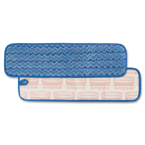 Trapo Húmedo Microfibra Rubbermaid Commercial Hygen ZigZag 18" Azul, Paquete con 12 - RCPQ410BLCT