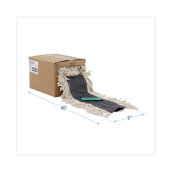 Cabezas de trapeador desechables Unisan Flash Forty, algodón, 5", Natural - UNS FF40