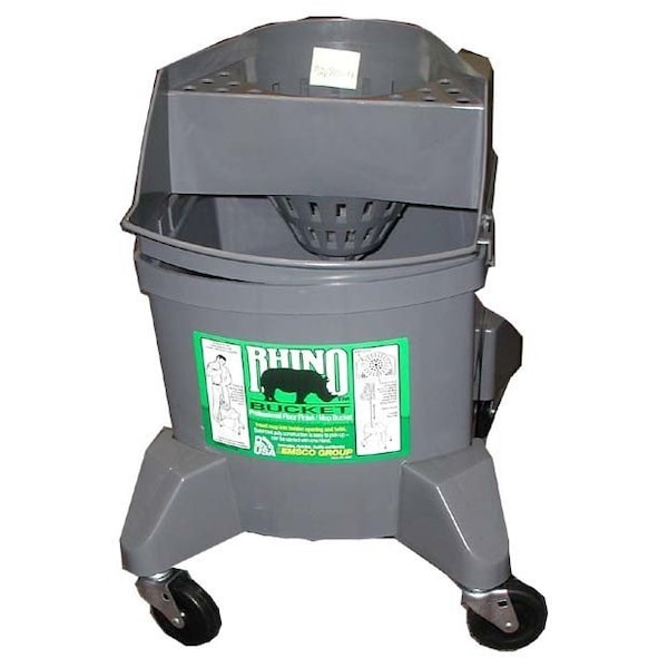 Bote de Trapeador Emsco Group Rhino con Escurridor, 26 Qt, Libre de Metal, Seguro para Internos para Instalaciones de Corrección - 2680-9