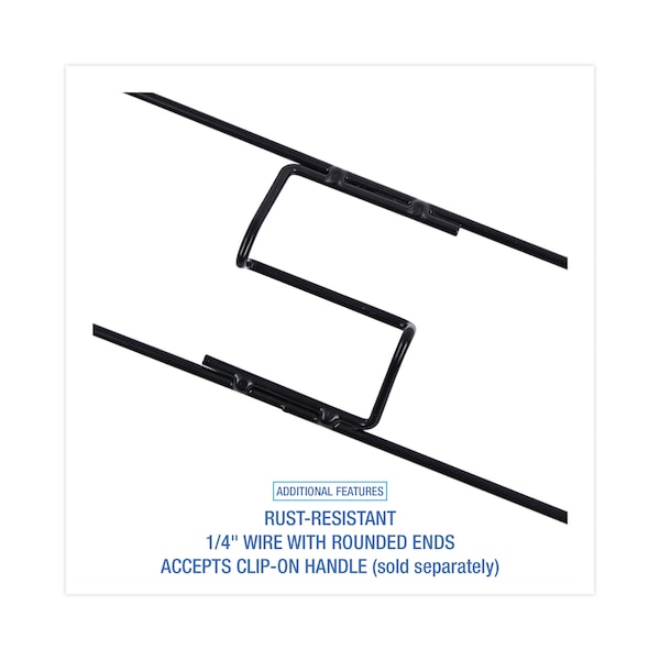Trapeador de polvo Boardwalk, Conexión de Clip-On, Negro, Zinc Plated, BWK1424 - BWK1424