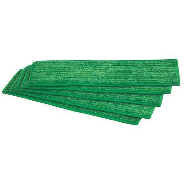 Cabeza de mopa plana Perfect Clean de 18 pulgadas, color verde, paquete de 5 - FM518AM-GN