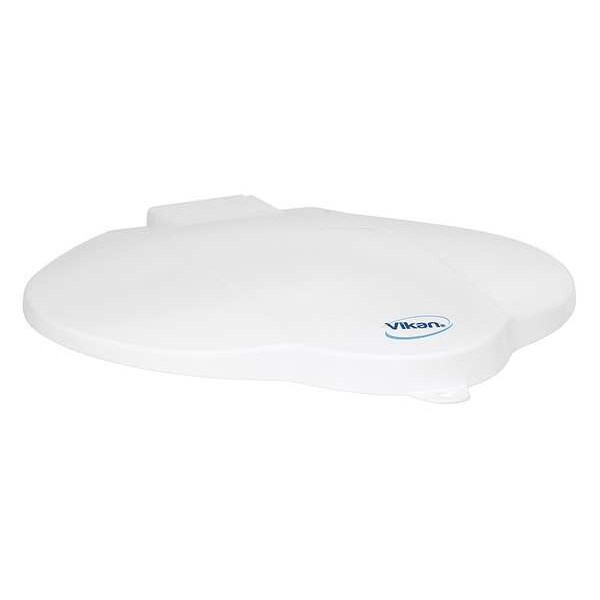 Tapa para cubeta redonda Vikan, 12 1/4 pulgadas de diámetro, blanco, polipropileno - 56875