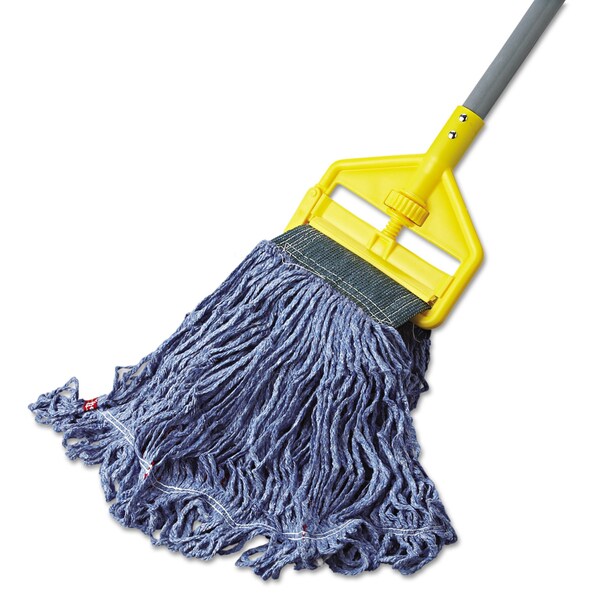 Fregona húmeda de bucle de 5 pulgadas Rubbermaid Commercial, azul, algodón/sintético, paquete de 6, FGC15206BL00 - FGC15206BL00