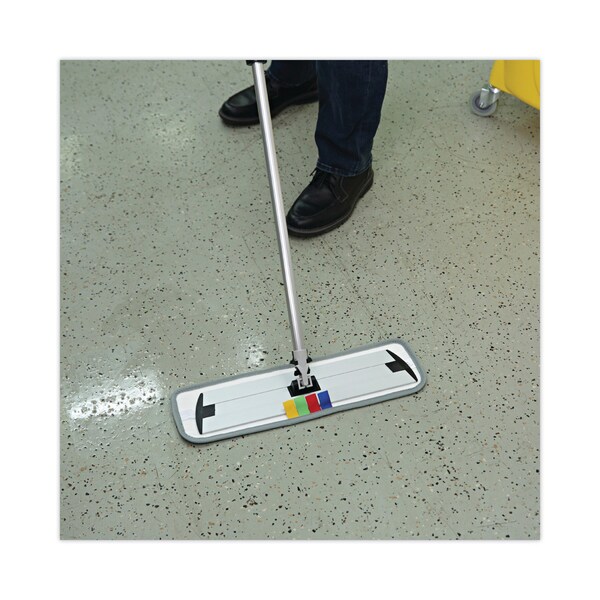 Trapo para trapear Boardwalk de 18 pulgadas x 5 pulgadas, conexión de gancho y bucle, azul, microfibra, paquete de 12 - BWKMFM185BCFDZ