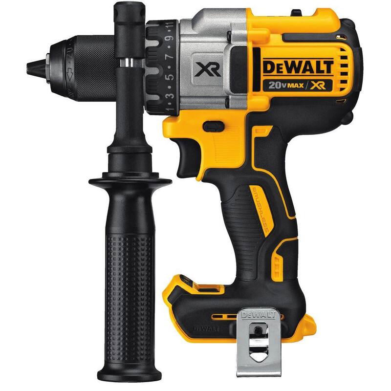 DEWALT Taladro/atornillador inalámbrico sin escobillas de 3 velocidades de 1/2 pulgadas 20V MAX XR (Herramienta Solamente) - DCD991B