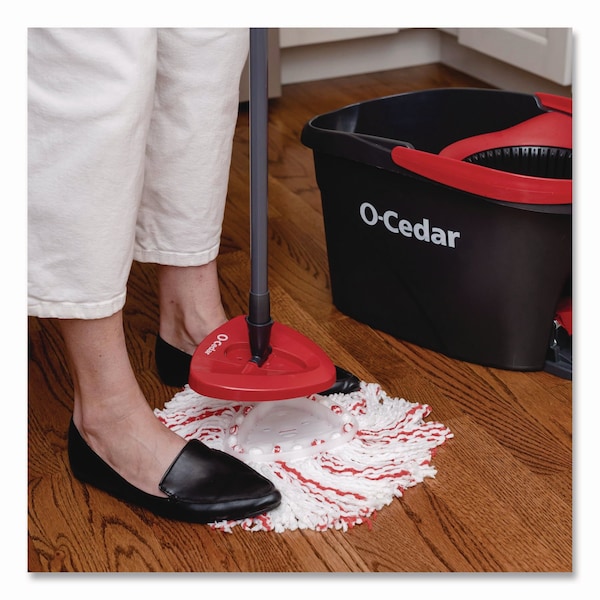 Recambio para Limpieza Profunda O-Cedar EZWring, Microfibra Patentada, Tamaño para Sistemas de Trapeador EZ Wring, Rojo/Blanco, Paquete de 4 - 170500CT
