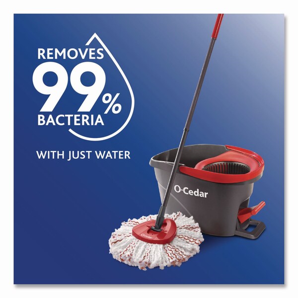 Recambio para Limpieza Profunda O-Cedar EZWring, Microfibra Patentada, Tamaño para Sistemas de Trapeador EZ Wring, Rojo/Blanco, Paquete de 4 - 170500CT