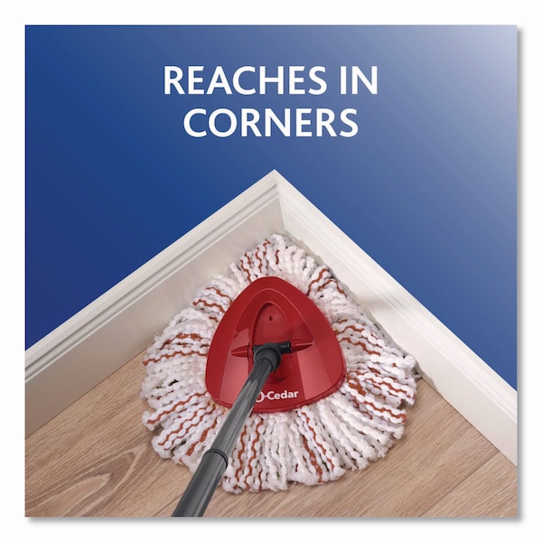 Recambio para Limpieza Profunda O-Cedar EZWring, Microfibra Patentada, Tamaño para Sistemas de Trapeador EZ Wring, Rojo/Blanco, Paquete de 4 - 170500CT