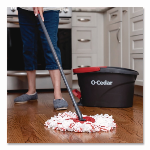 Recambio para Limpieza Profunda O-Cedar EZWring, Microfibra Patentada, Tamaño para Sistemas de Trapeador EZ Wring, Rojo/Blanco, Paquete de 4 - 170500CT