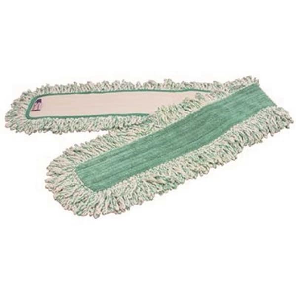 Trapo para el polvo de microfibra verde con flecos Renown de 48 pulgadas, paquete de 3 - MPFG348