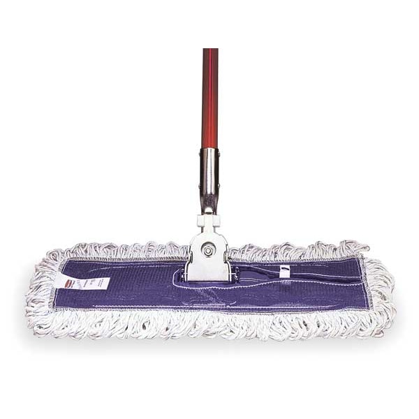 Trapo de acabado Rubbermaid Commercial de 18 pulgadas, con bucles en el extremo, color blanco - FGE05200WH00