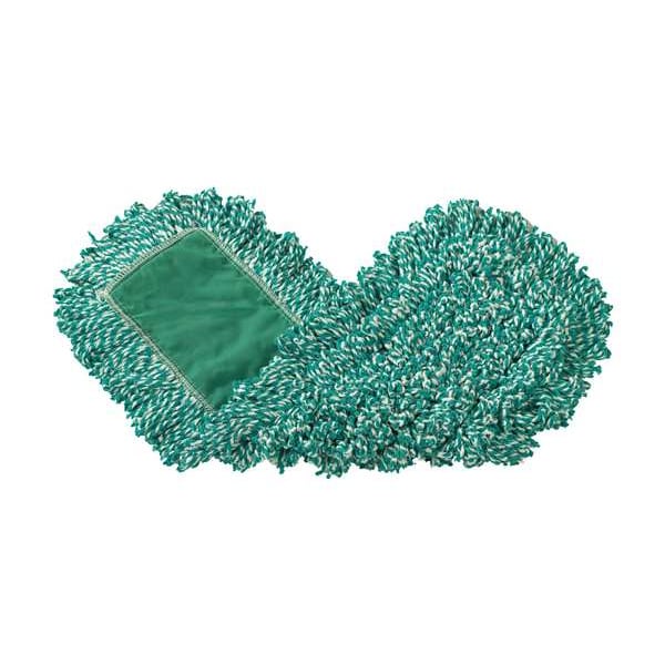 Mopa de polvo Rubbermaid Commercial de 24 pulgadas, con conexión deslizante, extremo bucleado, color verde, de microfibra - FGJ85300GR00