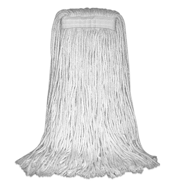 Trapo trapeador húmedo Performance Plus de 4 capas, 24 onzas de peso seco, extremo cortado, blanco, algodón, paquete de 12, P10024 - P10024